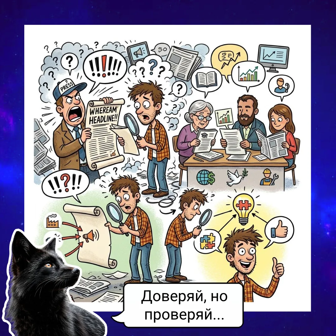 Правило трёх источников

🤔 Прочитали новость — не спешите верить. И не спешите опровергать.

👉