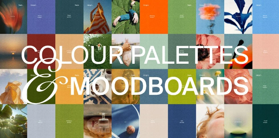 🖥 Colour Palettes/ Moodboards – набор цветовых палитр, однотонных цветных карточек и фоновых изобра