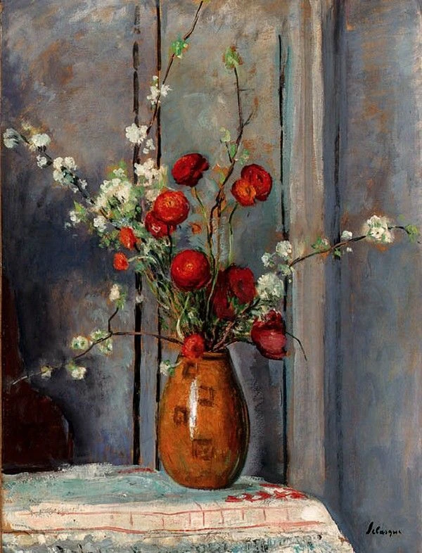 «Ваза с цветами, маками и яблоками» (Vase de fleurs, coquelicots et pommes), ок. 1921г.

Анри Лебаск