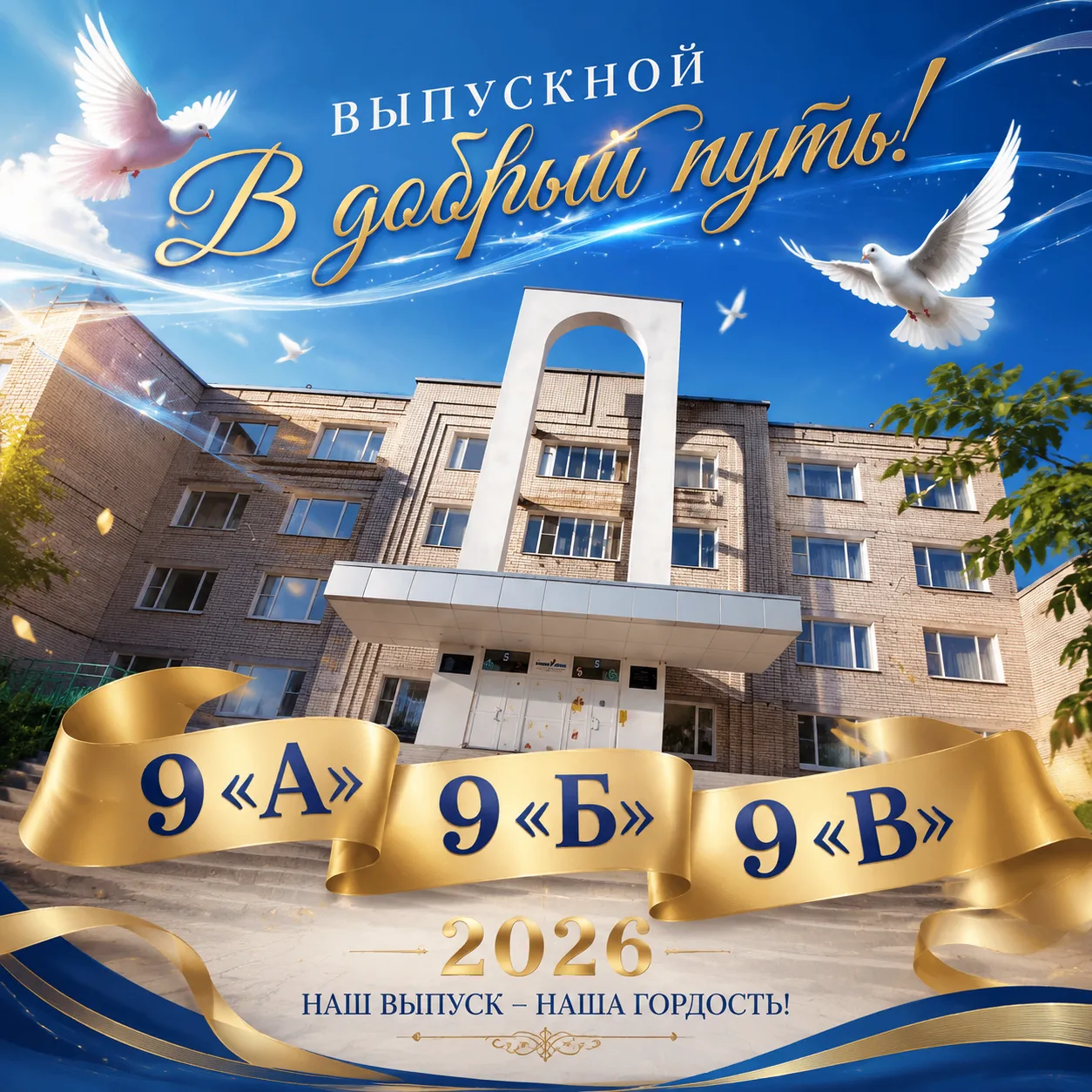 🎓🎉 Сегодня, в этот особенный день, под звуки торжественных фанфар свои долгожданные аттестаты полу