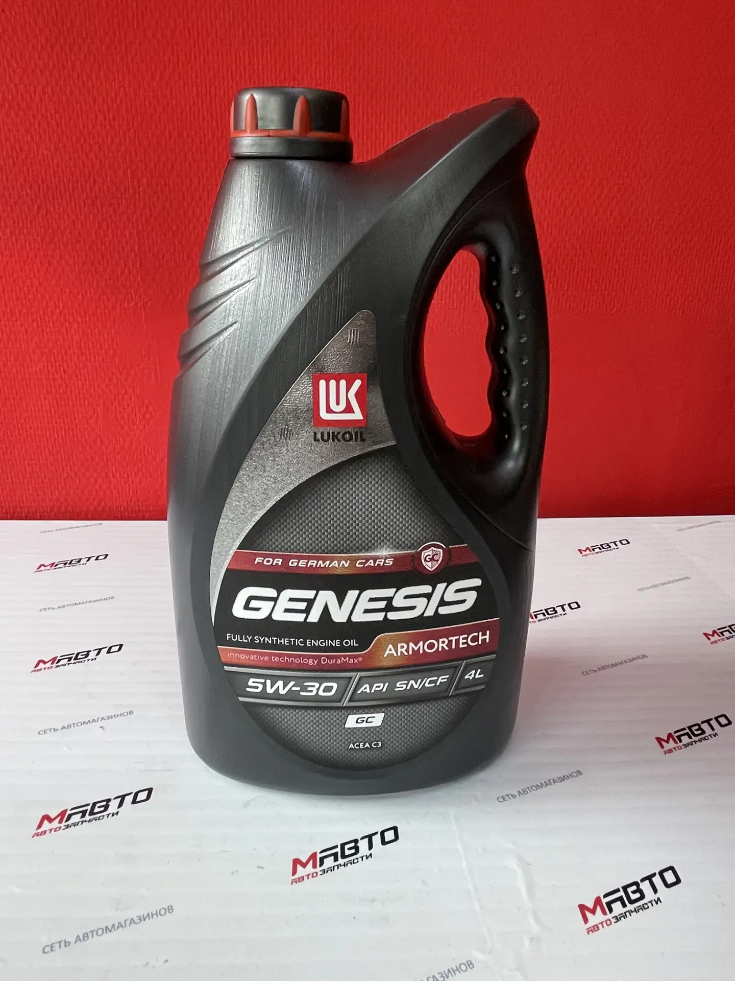 Lukoil Genesis Armotech GC 5W30 синт.

Тип: Масло моторное 
Объем: 4л

Допуски:
C3 ,SN/CF
VW 504/507