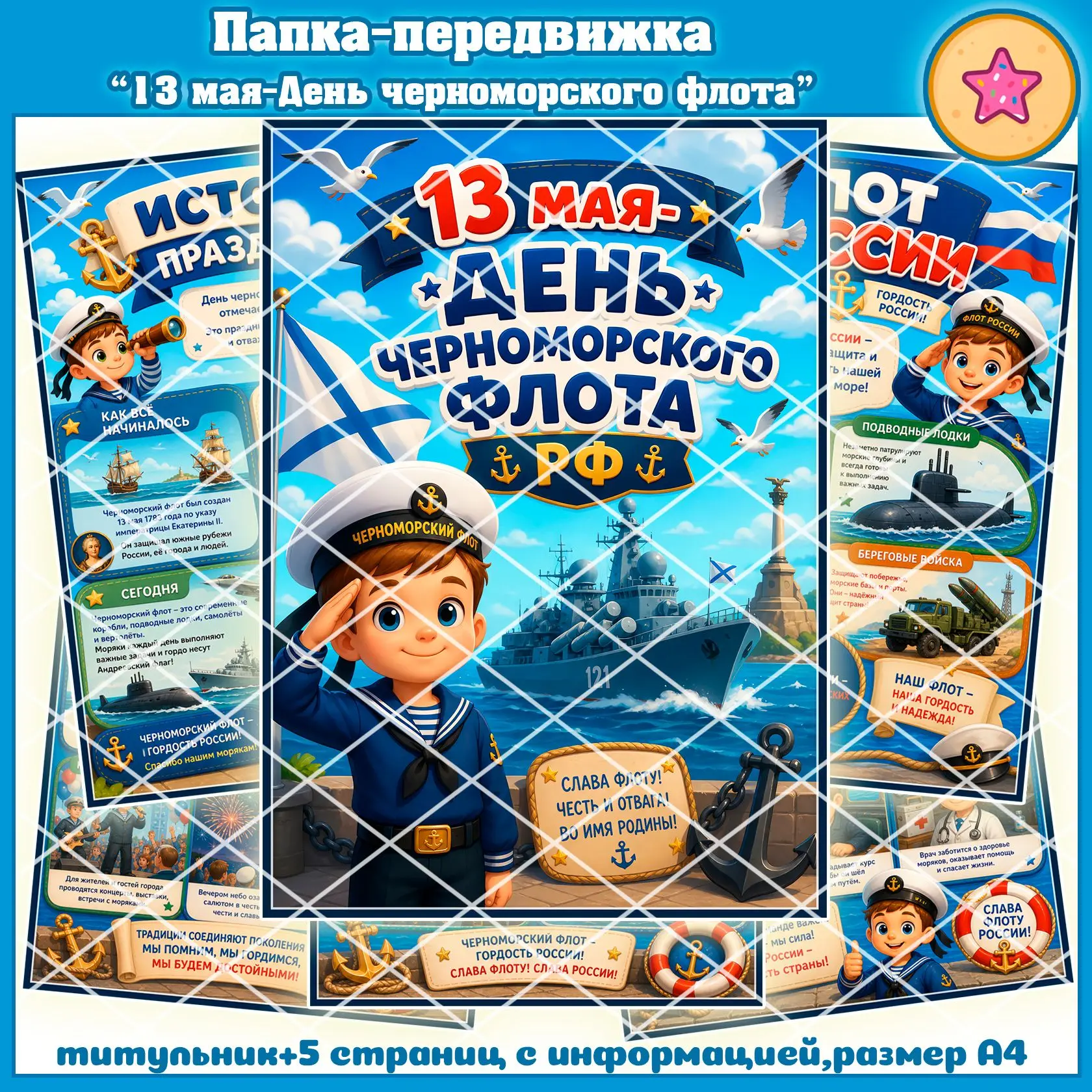 Папка-передвижка “День черноморского флота”
Скачать сразу в VK Donut: vk.com/wall-196567987_12698
Ск