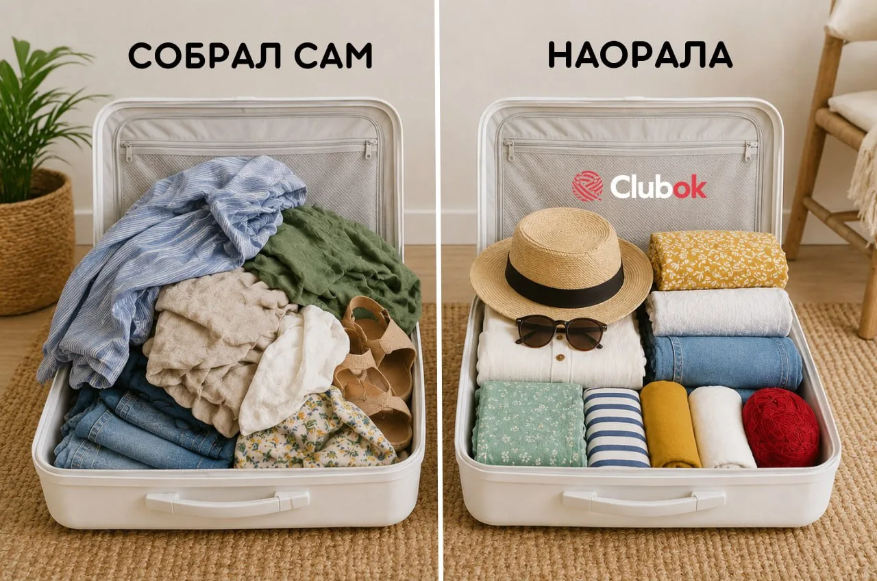 Иногда без чуткого руководства не обойтись. Особенно когда речь идет о сборе чемодана 😁