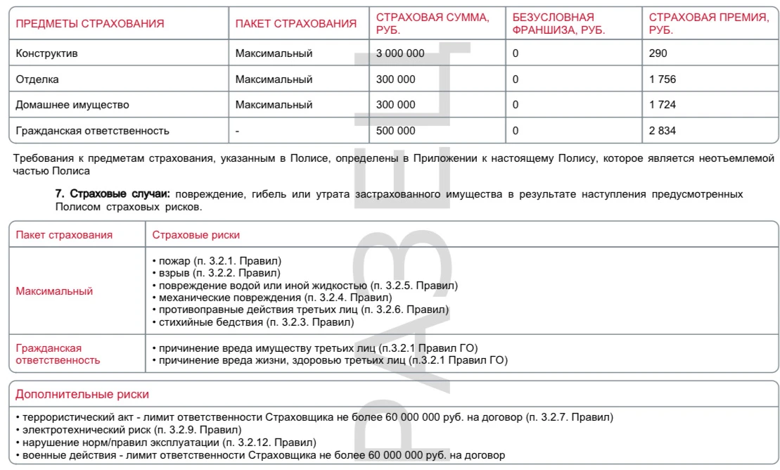 Для наглядности: то, что у нас в договоре