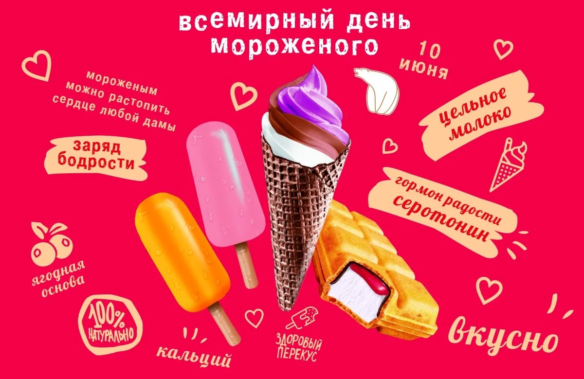 Всемирный День Мороженого: Лакомство для Души!🍦🍦🍧🍧

Сегодня, 10 июня, мы отмечаем один из самых 