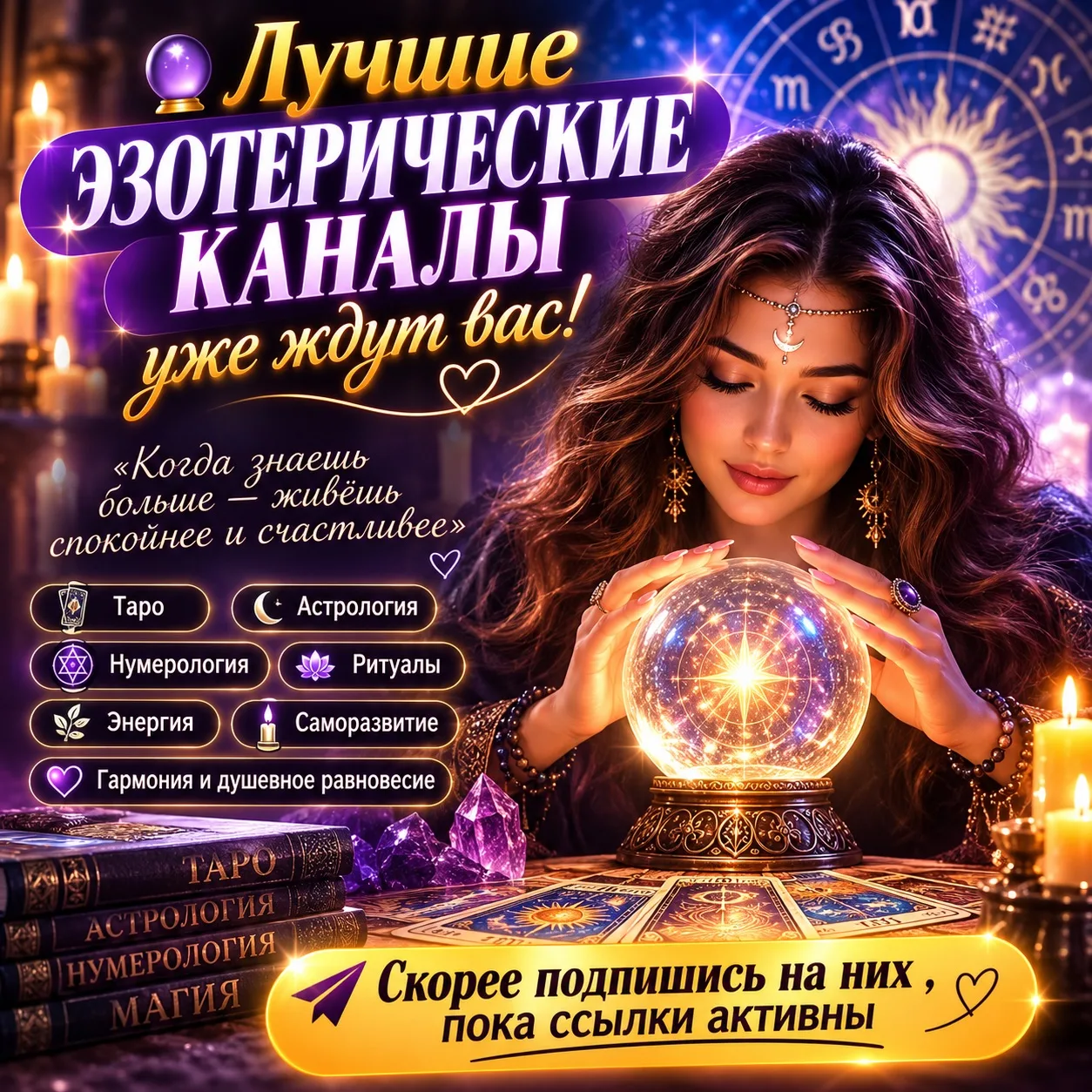 ✨ Магия начинается с первого шага… 

Возможно, именно сегодня вы найдете канал, который даст ответ н