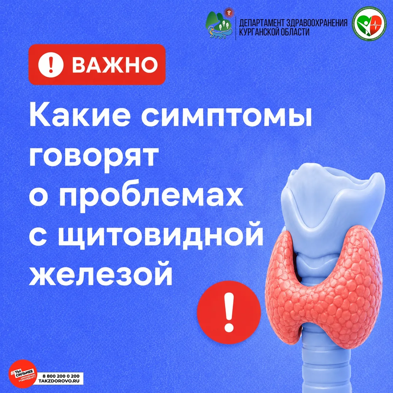 ⚠️ Какие симптомы говорят о проблемах с щитовидной железой