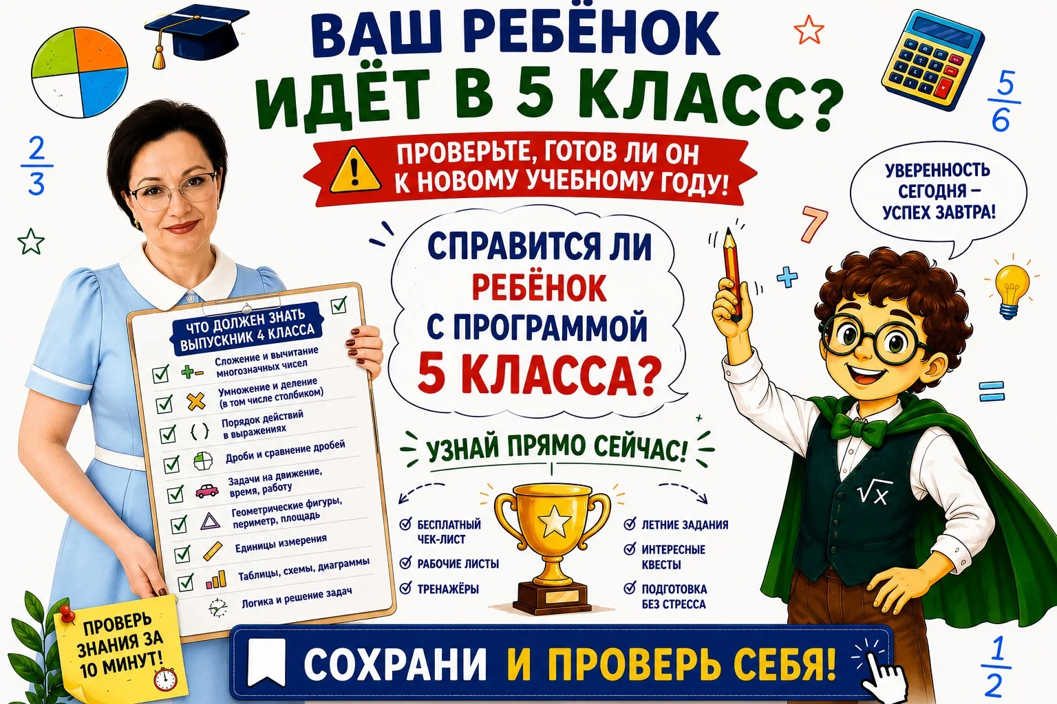📌 Ваш ребёнок заканчивает 4 класс? Тогда этот чек-лист точно нужно сохранить!

Переход в 5 класс — 