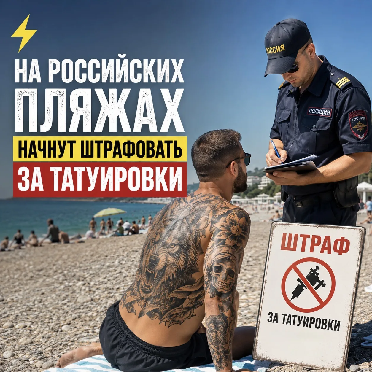 Пляжный сезон с ограничениями: за какие татуировки теперь можно получить штраф? 🏖️

Полного запрета