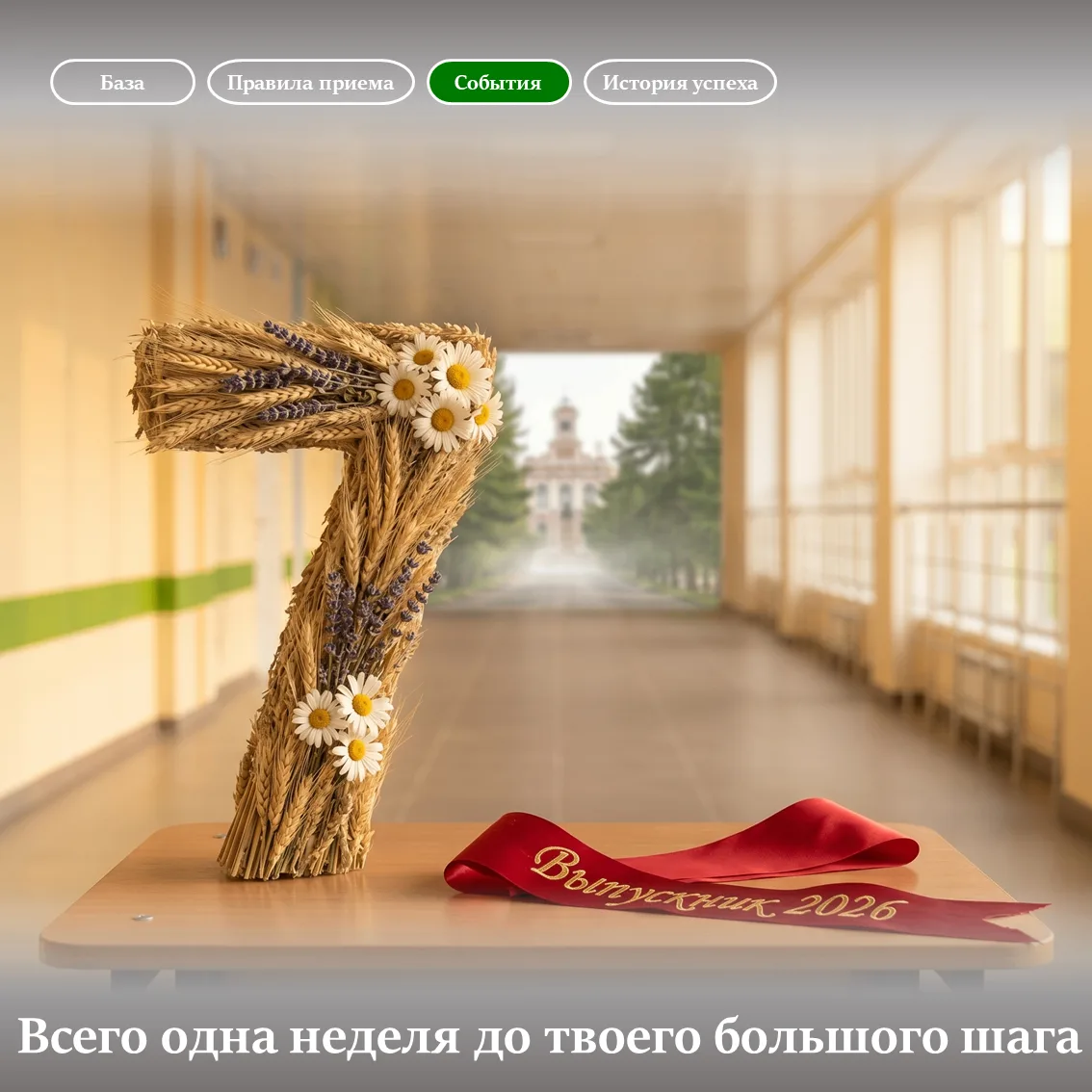 7 дней. Всего одна неделя до твоего большого шага.

Знаешь это чувство, когда стоишь на пороге чего-