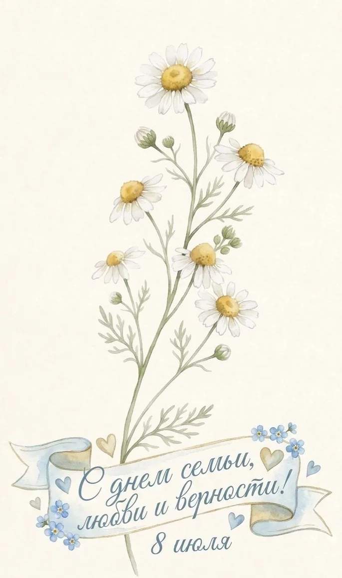 🇷🇺🌼8 июля в России отмечается День семьи, любви и верности - праздник, который напоминает каждому