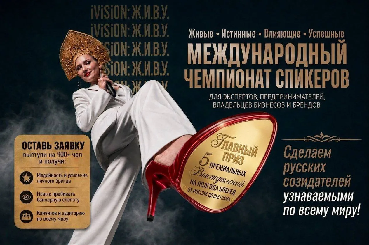 Мы с коллегами проводим Международный онлайн-чемпионат спикеров «iViSiON: Ж.И.В.У.». Ранее я уже выс