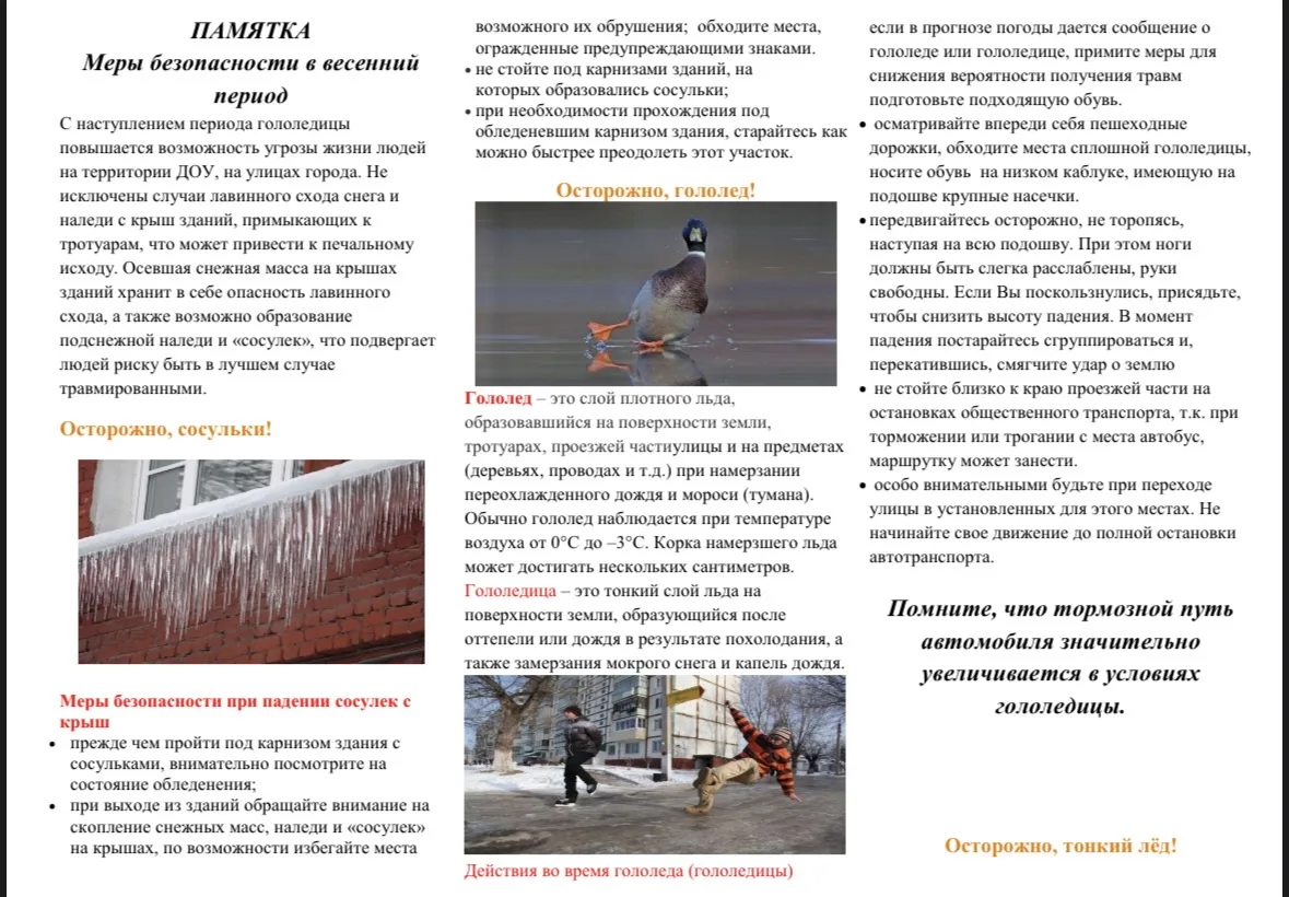 Памятка «Меры безопасности в весенний сезон»

— — —
Было полезно для вас? ❤🔥👍