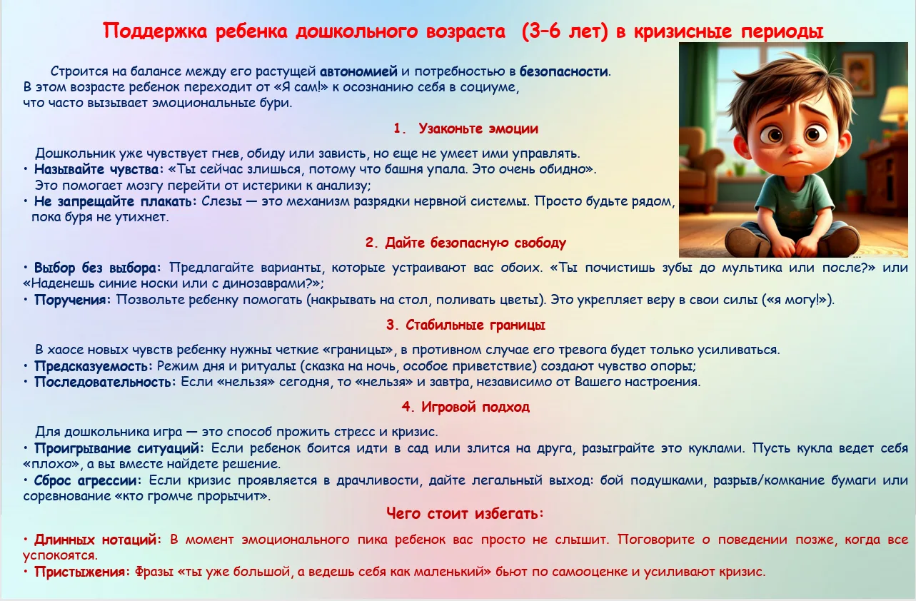 📌🖐Серия психологических консультаций!
💚️Поддержка ребенка дошкольного возраста! КРИЗИСНЫЕ ПЕРИОДЫ