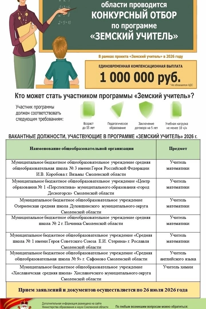 Объявлен дополнительный конкурсный отбор претендентов на право получения единовременной компенсацион
