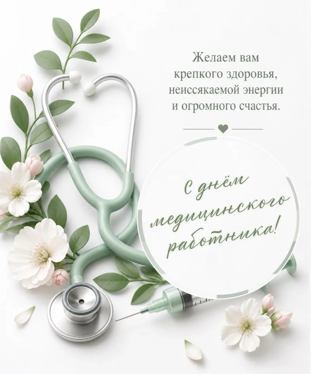 Дорогие коллеги! С днём медицинского работника! 💉✨ Спасибо вам за вашу самоотверженность, заботу и 