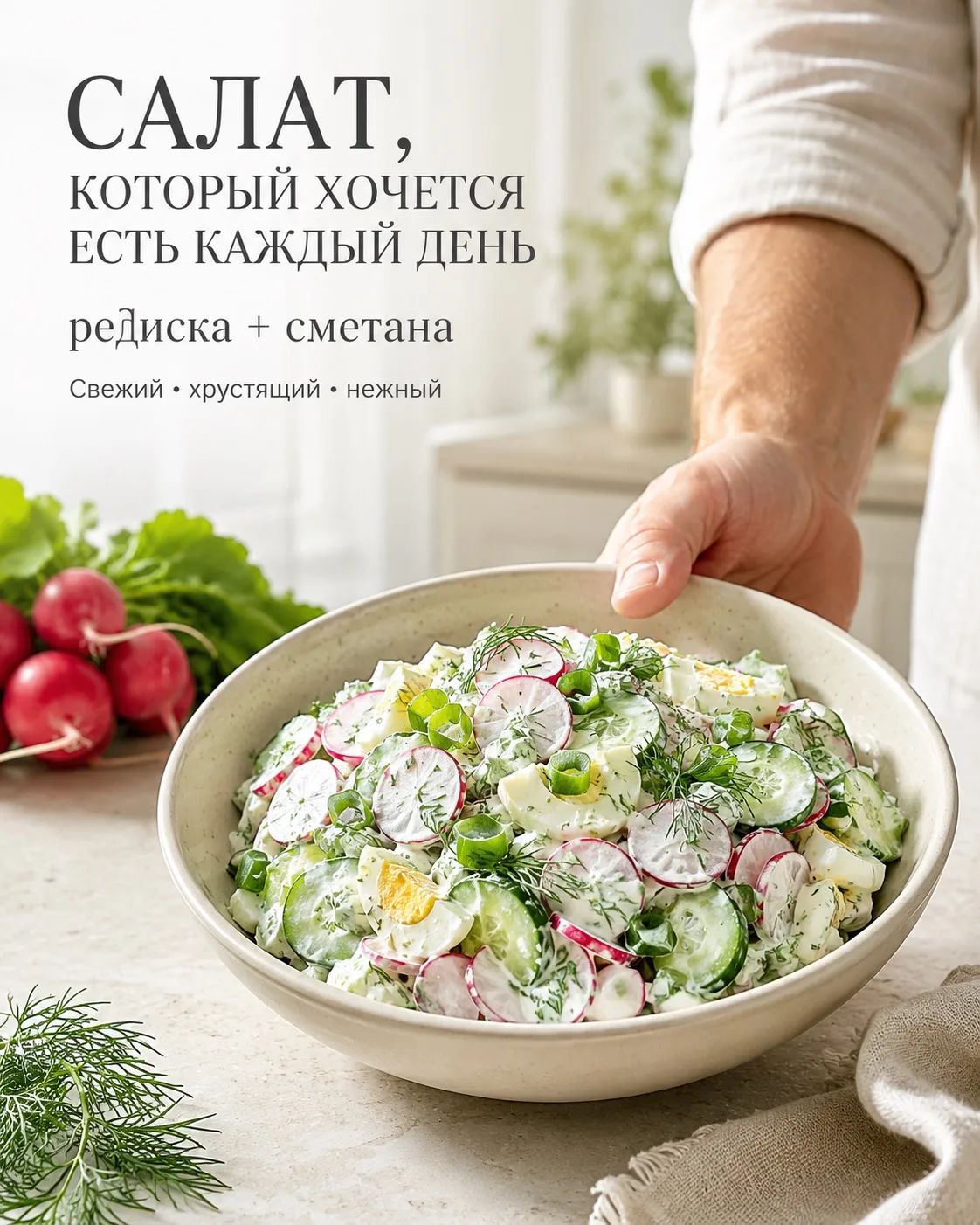 🥗 Весенний салат, который хочется есть каждый день

Простой, свежий, хрустящий и такой домашний, чт