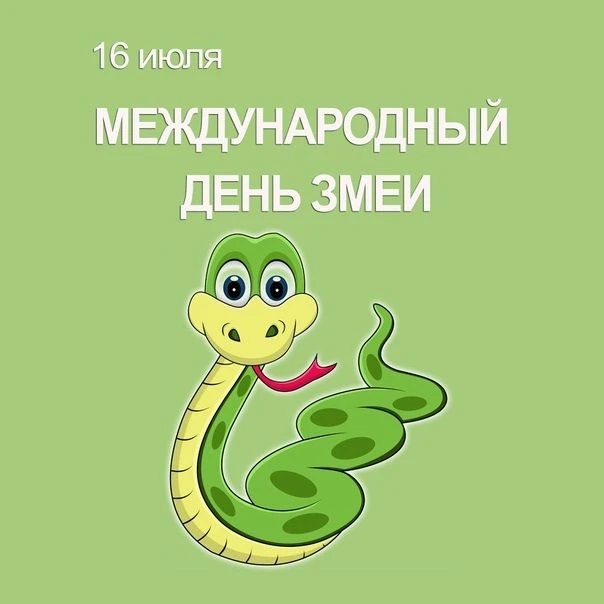 🐍 16 июля — Всемирный день змеи (World Snake Day)! 🐍
Этот неофициальный экологический праздник учр