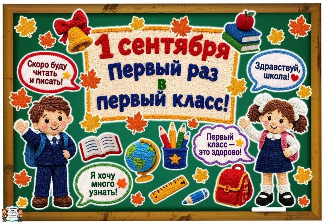 Оформление доски "Первый раз в первый класс!" в вязаном стиле
Автор
Классный учитель👍
Жмите подписа