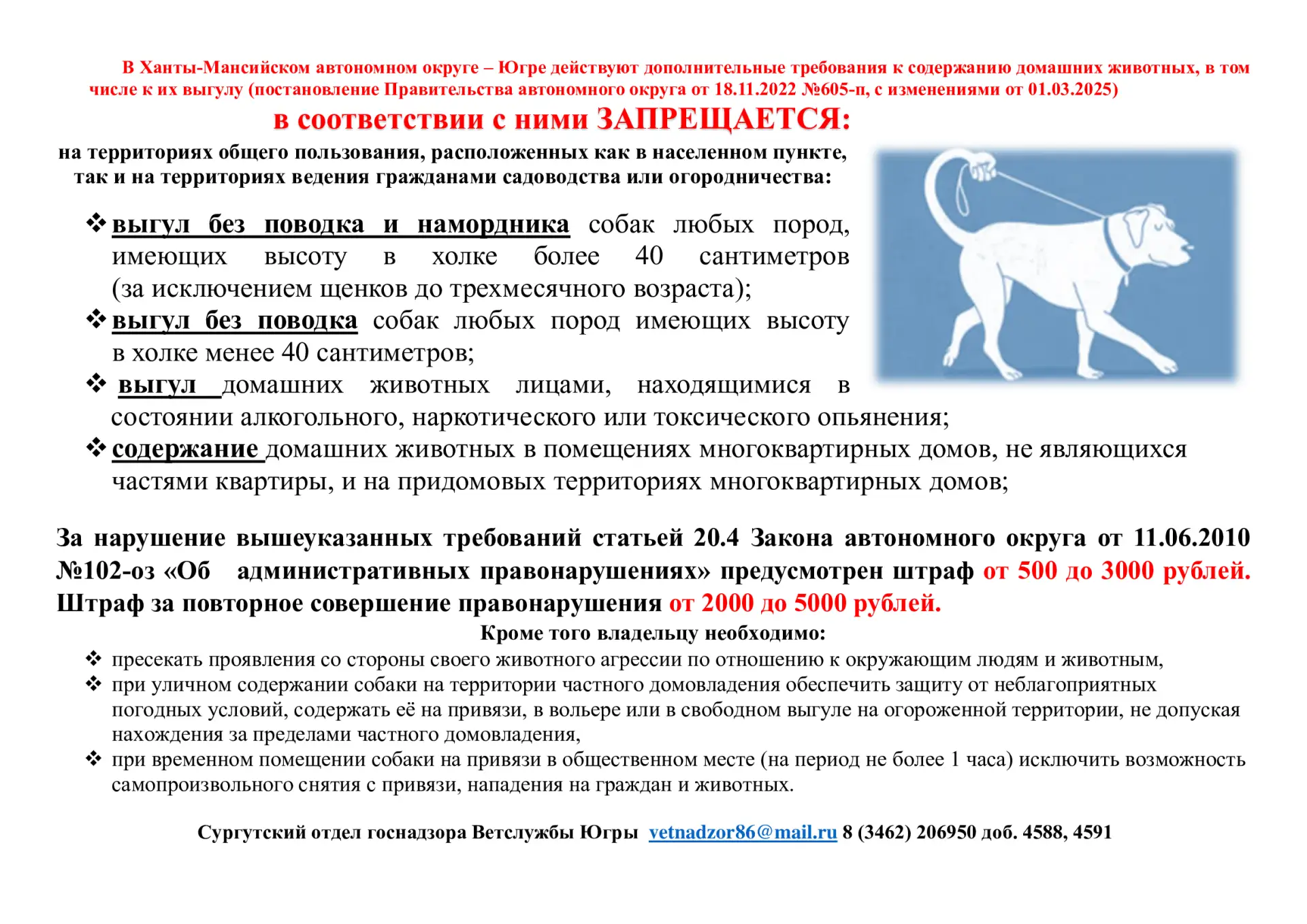 Информирование жителей многоквартирных домов!
Рекомендации Ветеринарной службы Ханты-Мансийского
авт