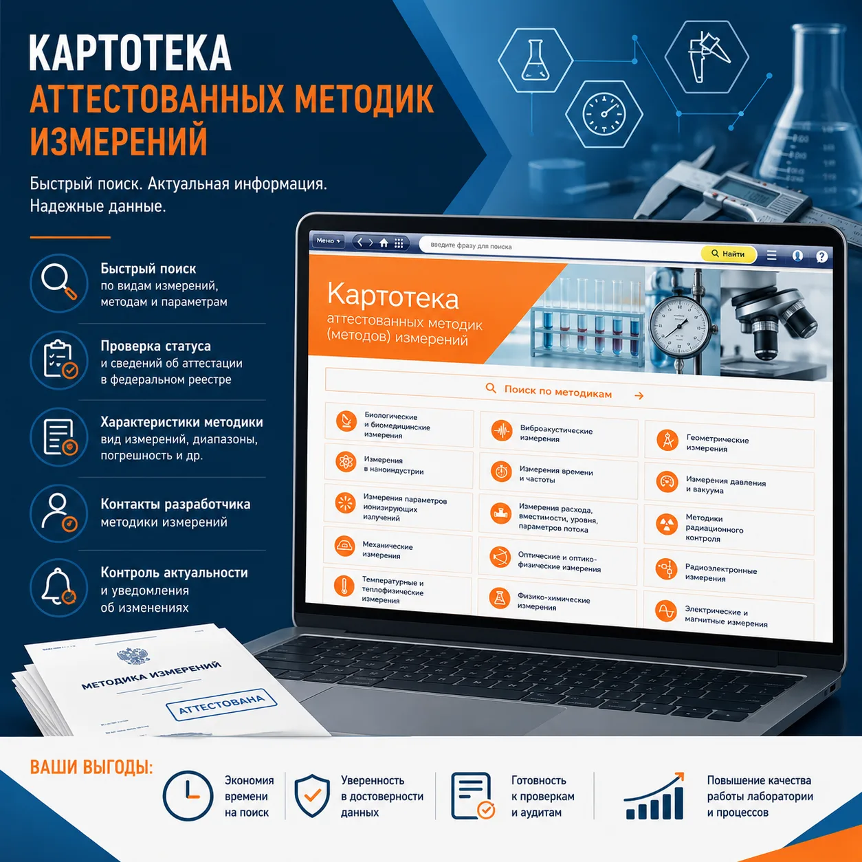 🔬 Где быстро найти аттестованную методику измерений?

Когда в лаборатории срочно нужна методика, об