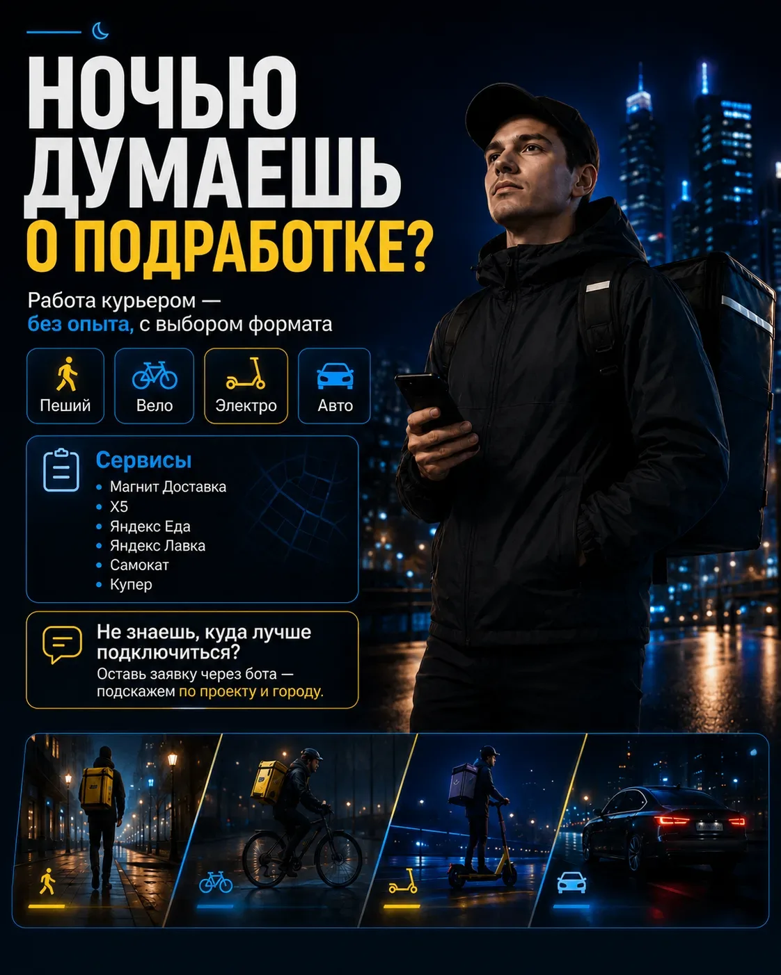 🌙 Ночной пост для тех, кто думает о подработке

Бывает сидишь ночью и думаешь:

“Надо бы найти норм