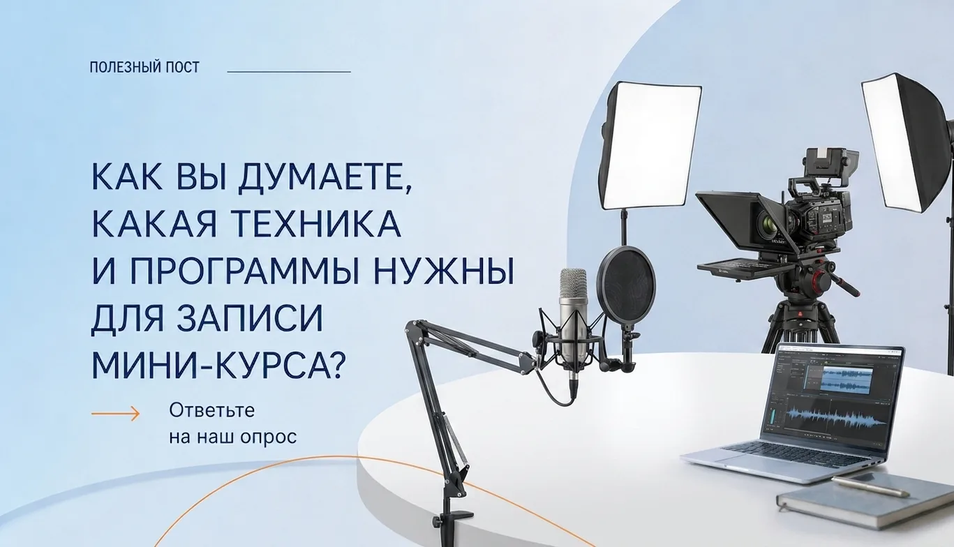Прежде чем я поделюсь своим списком техники для старта, хочу узнать ваше мнение💭

Как считаете, без
