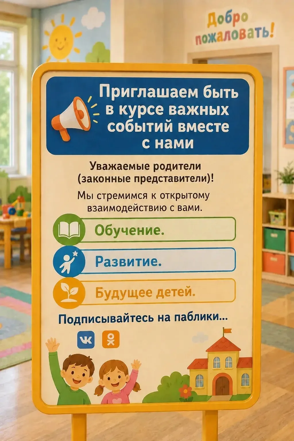 📢 Приглашаем быть в курсе важных событий вместе с нами!

Уважаемые родители (законные представители