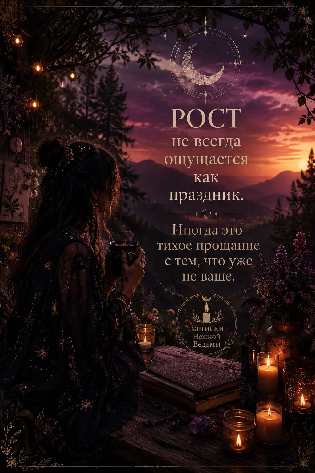 🌙 12 МУДРОСТЕЙ, КОТОРЫЕ ПОНИМАЕШЬ ТОЛЬКО ПОСЛЕ ТОГО, КАК ПЕРЕЖИВЁШЬ ПЕРЕМЕНЫ
Когда ведьма начинает 