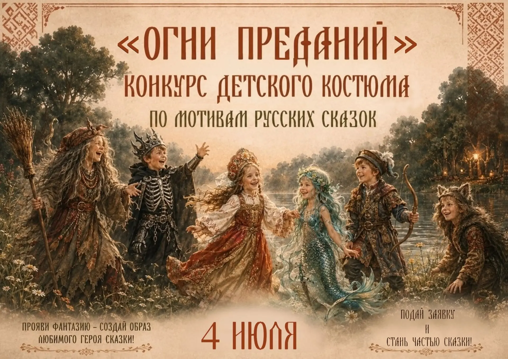 Конкурс детских костюмов «Герои преданий»
 
На семейном фестивале славянской культуры «Огни преданий