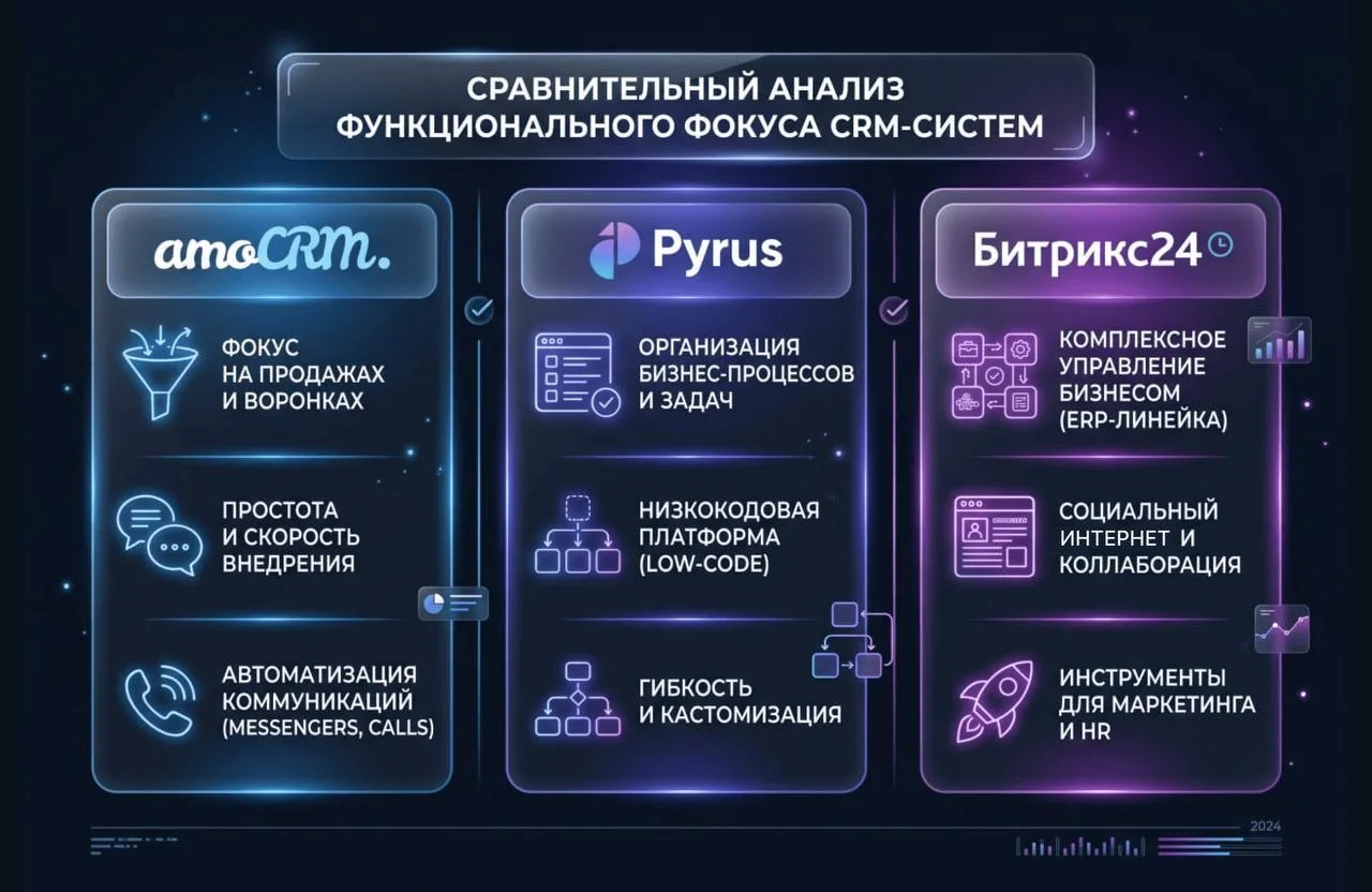 🚀Выбираешь CRM 
по факту выбираешь, как будет работать бизнес

В 2026 CRM – это уже не база клиенто