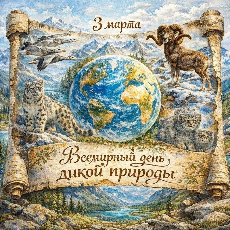 Сегодня, 3 марта, отмечается Всемирный день дикой природы!
Они посвящен сохранению нашей уникальной 