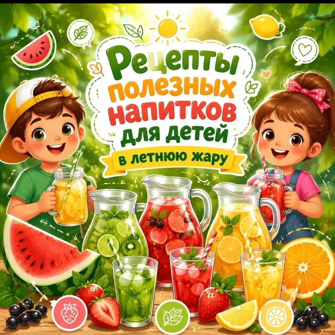 ☀️Летняя жара — это серьезное испытание для детского организма. В зной особенно важно не только укры