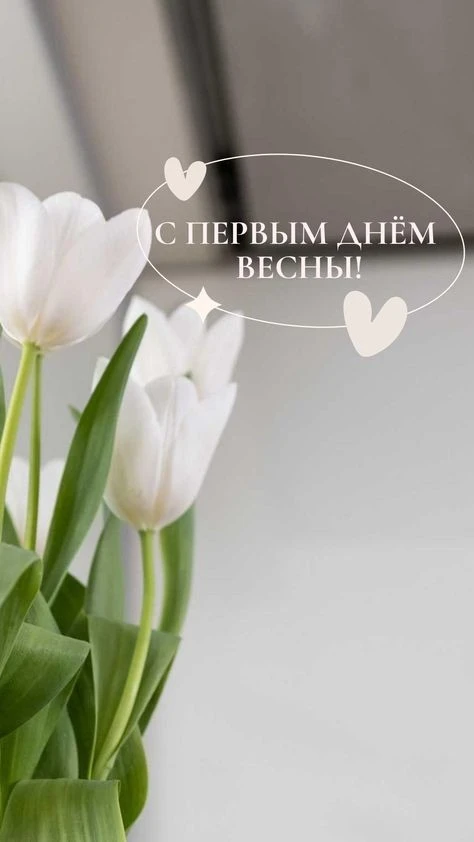 С первым днем весны! Пусть эта весна принесет вам радость, тепло солнечных лучей и свежие впечатлени