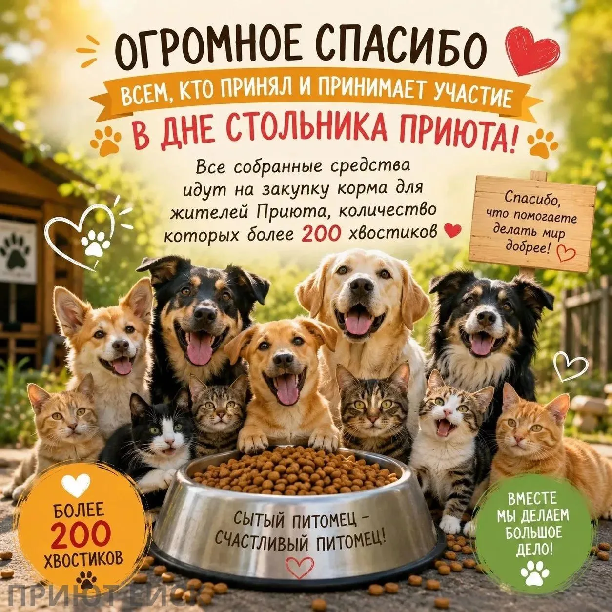 Огромное спасибо всем, кто принял и принимает участие в дне стольника, который проводила вчера малыш