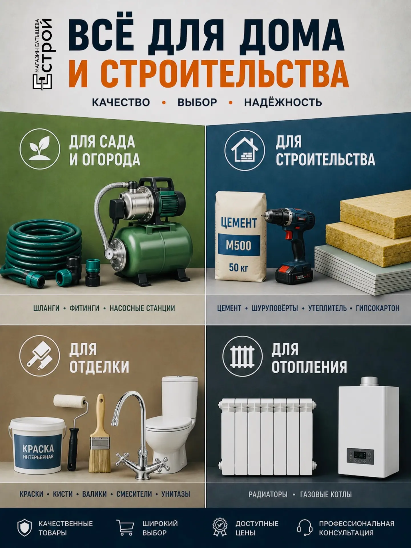 Больше не нужно объезжать десятки магазинов! «Естрой» — универсальная торговая площадка, где собраны