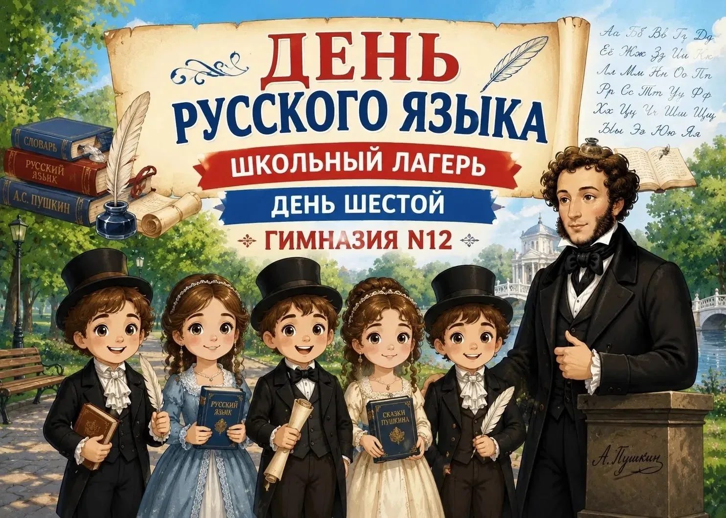 📚 День шестой. День русского языка
Сегодняшний день в нашем школьном лагере был посвящён русскому я