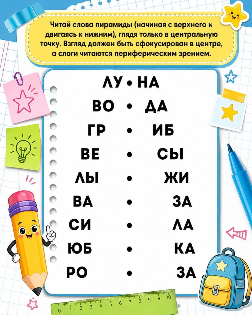 Развиваем чтение легко и интересно 🚀📚

Карточки на внимание, слоговое чтение и зрительное восприят