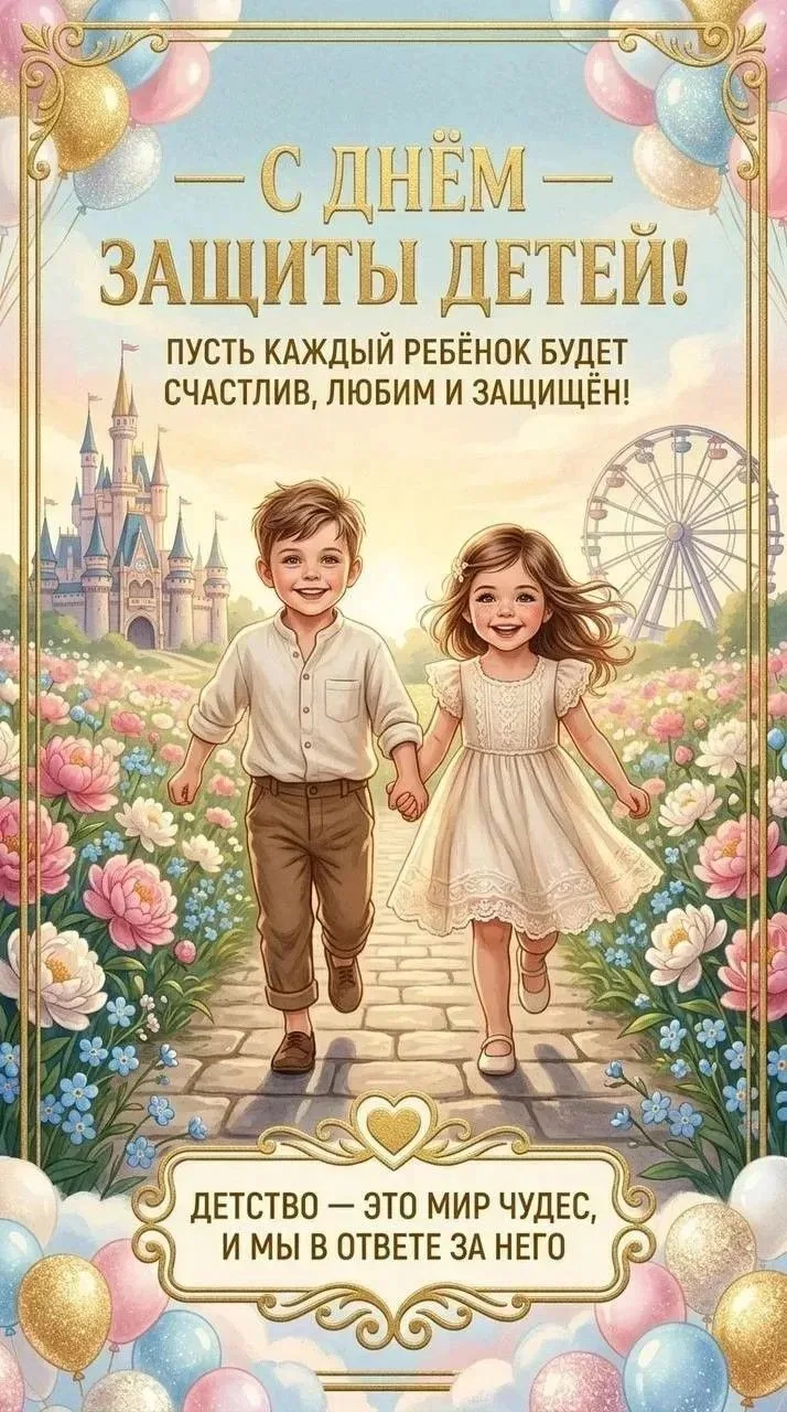☀️👫Поздравляем с Днем защиты детей! Дети — это будущее!Из счастливых детей вырастают счастливые взр