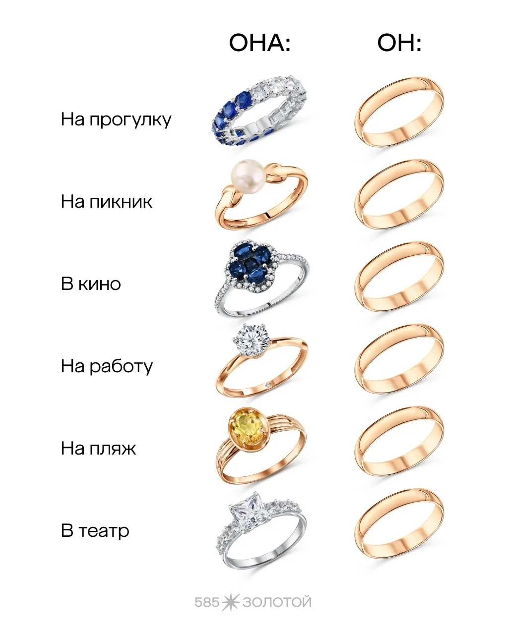 Он: одно кольцо на все случаи жизни

✨Она✨: кольца на любой случай жизни… и еще на случай, если наст