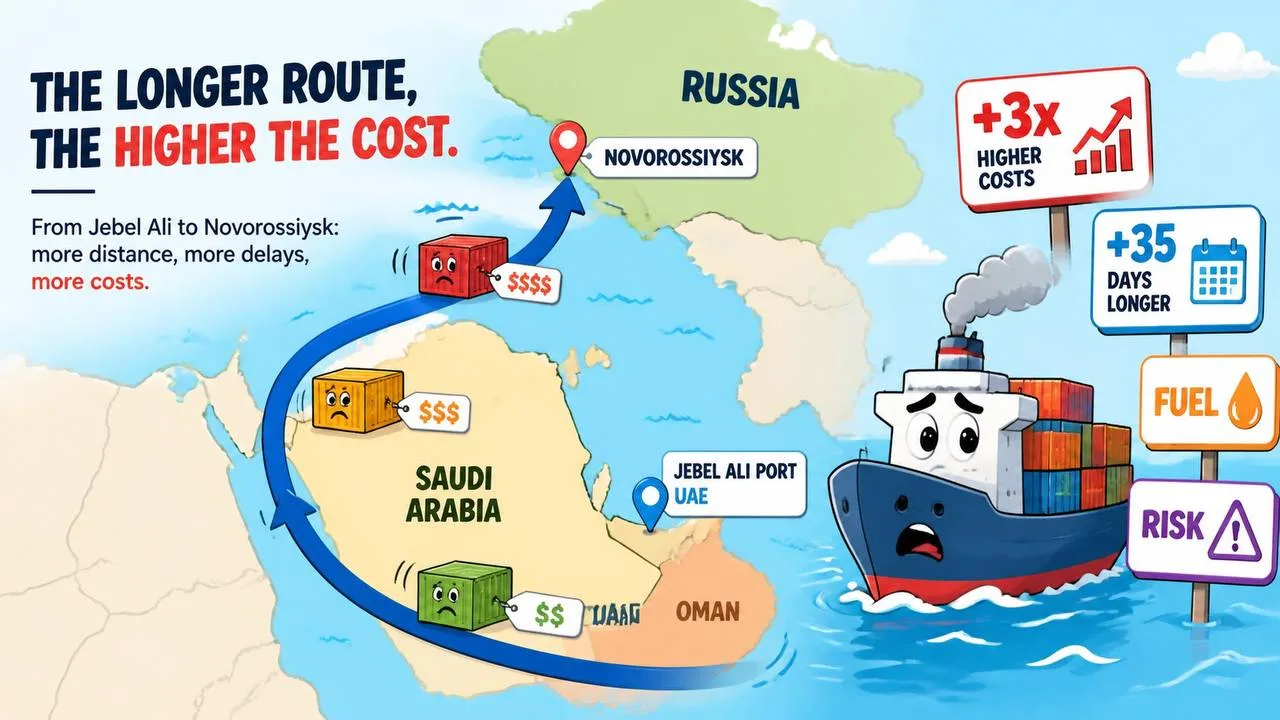 Стоимость доставки грузов из ОАЭ в Россию бьет рекорды

Морская доставка из ОАЭ в Россию переживает 