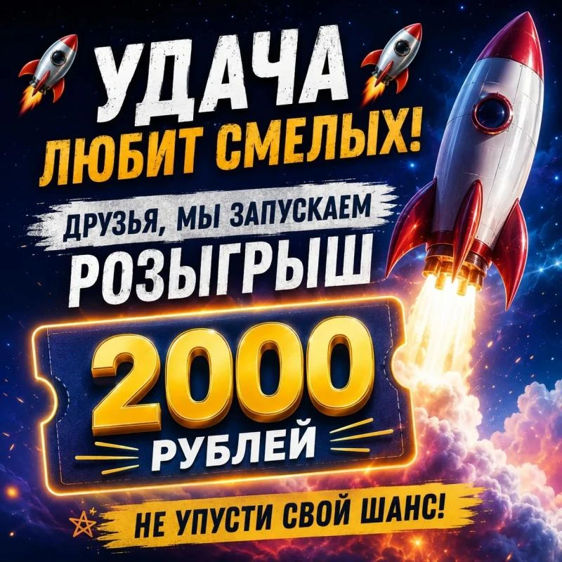 🚀 Удача любит смелых! 🚀Друзья, мы запускаем розыгрыш в честь наступившего лета! 🎉🌞⛱️

Кто хочет 
