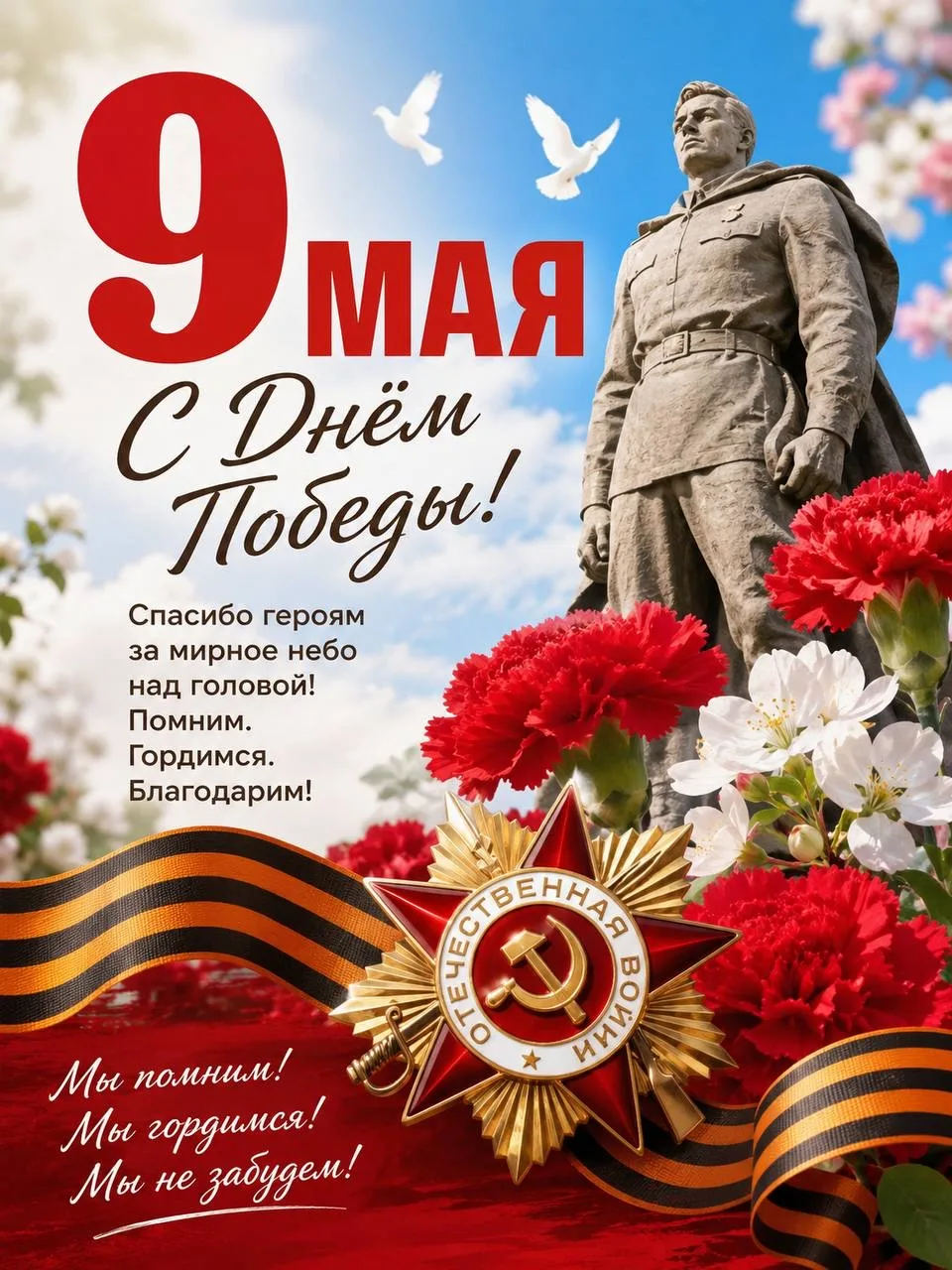 С Днём Великой Победы, дорогие сердца 💫
9 Мая — не просто дата в календаре. Это день, когда из глуб