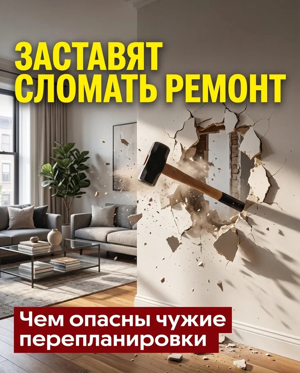 Купили квартиру мечты, а через год оказались на улице? Вся правда о перепланировках 🚨

Вы находите 