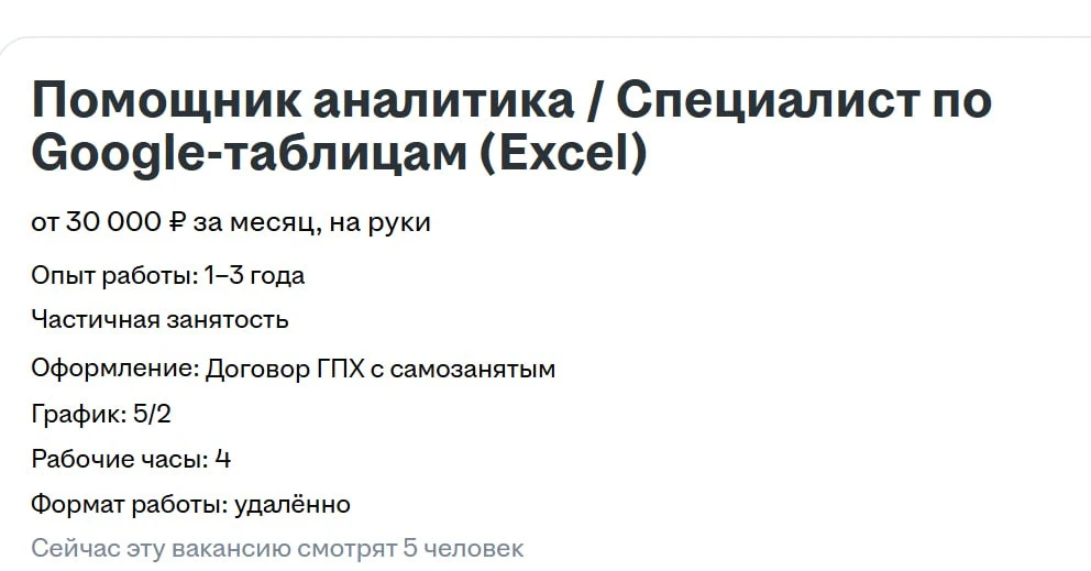 Смотрите, что нашла!😱

«Большой плюс, если учились ранее в ExcelClub Ольги Пивиковой!»

Получается,