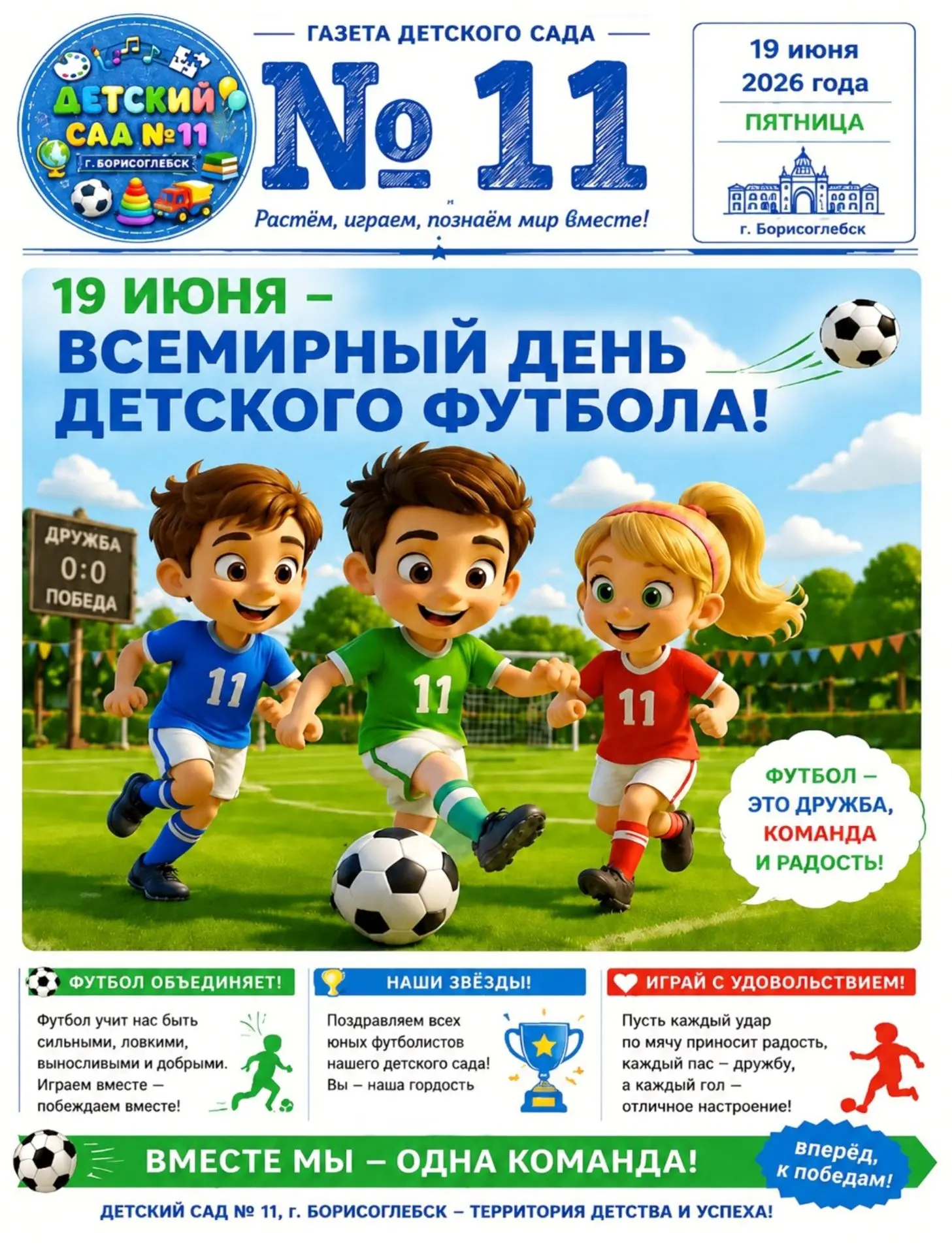 ⚽️ Всемирный день детского футбола

Дорогие друзья!️

А вы знаете, что сегодня отмечается Всемирный 