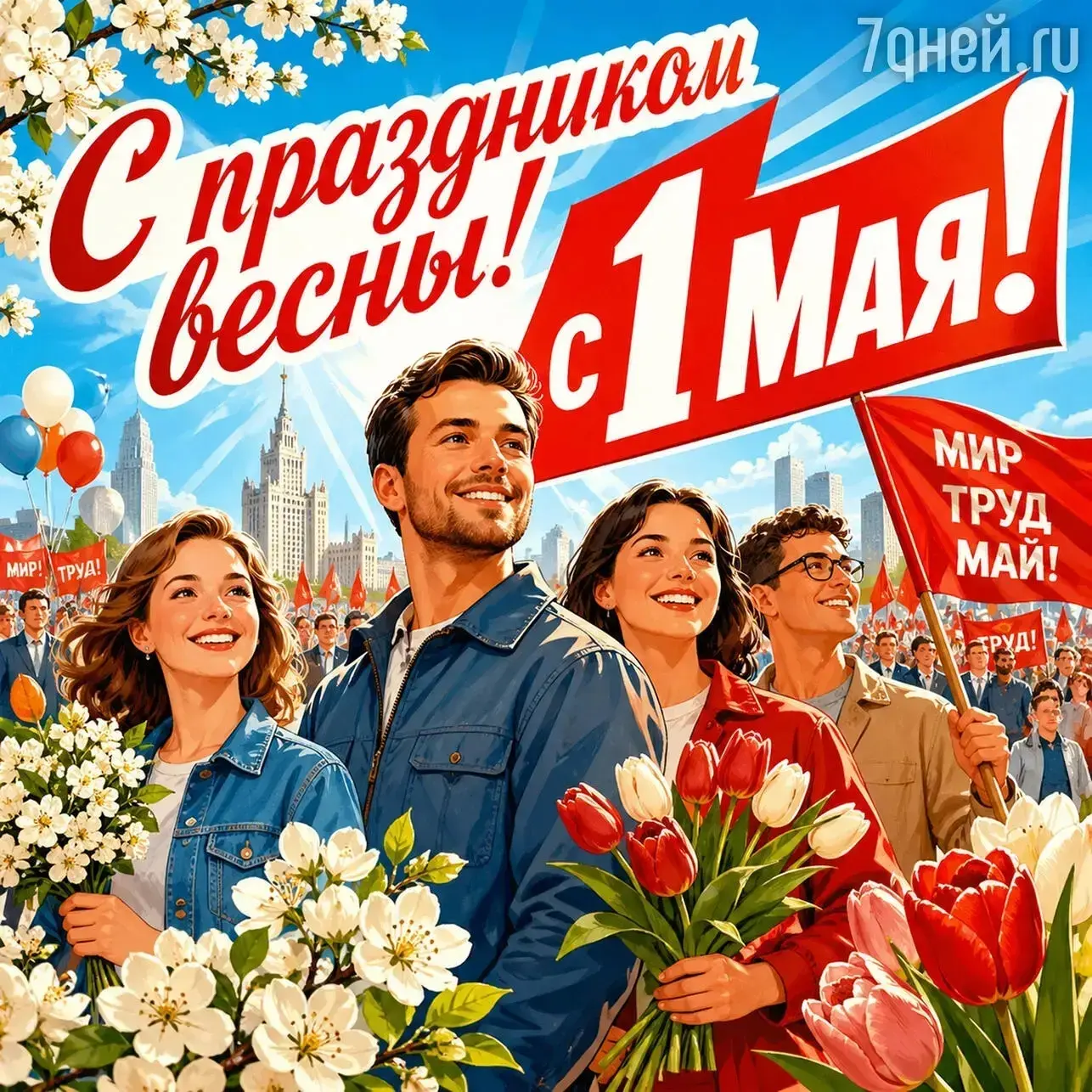 🌷Поздравляем всех с Днём весны и труда! Пусть этот день станет символом обновления, вдохновения и н