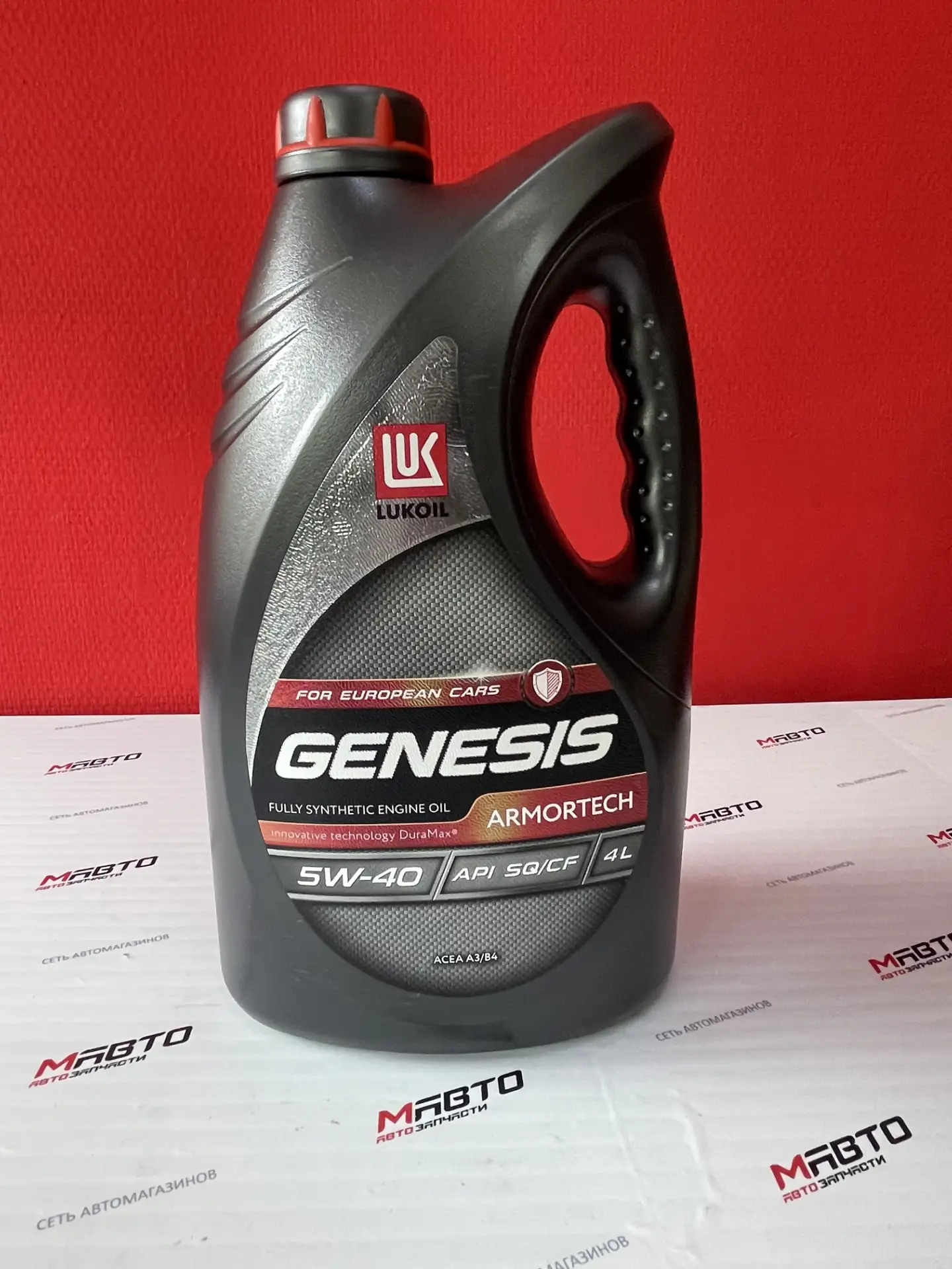 Lukoil Genesis Armotech EP 5W40 синт.

Тип: Масло моторное 
Объем: 4л

Допуски:  ACEA A3/B4, API SQ/