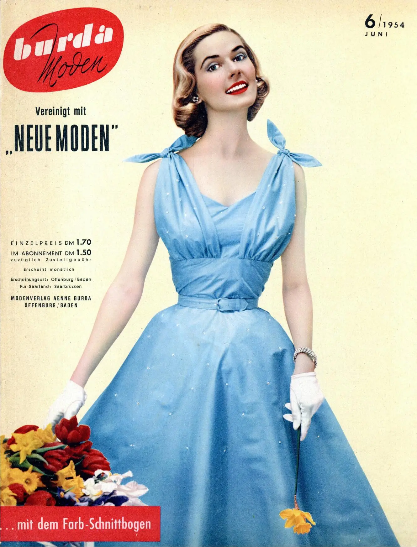Журнал "Burda Moden" июнь 1954. Журнал весь без выкроек в файле pdf, в следующем посте. (Иногда нахо