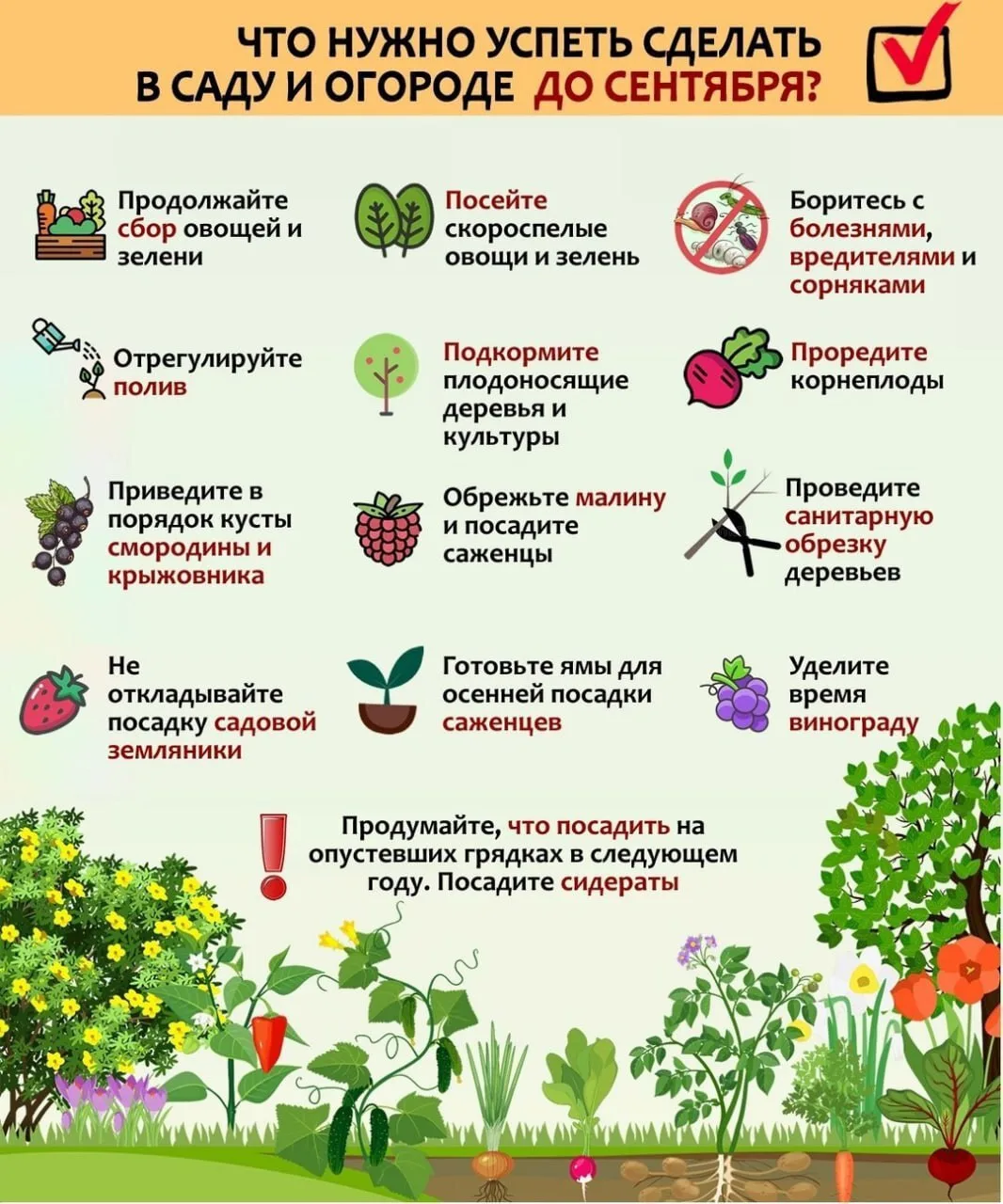 Памятка, что нужно сделать до конца августа на даче👌🏻

♥️Вступить в уголок пенсионеров|👉 ВСТУПИТЬ